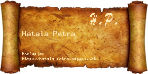 Hatala Petra névjegykártya